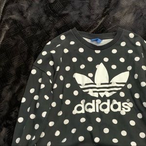 ADIDAS polka dot crew neck